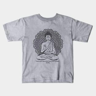 Mandala Meditating Buddha Kids T-Shirt